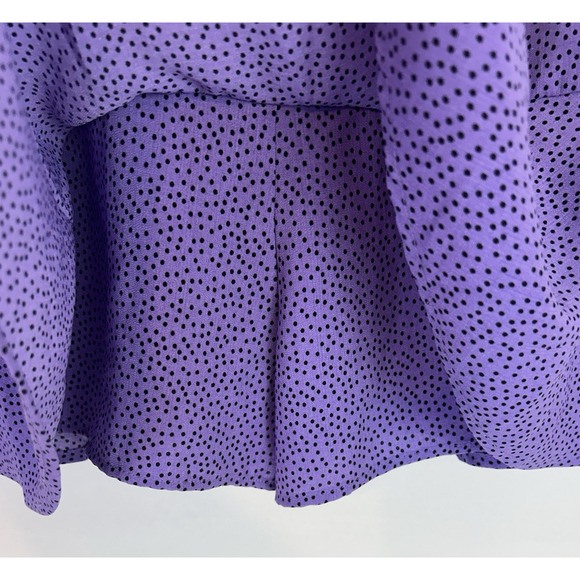 Purple & black polka dot tennis skort with under shorts Sz M Love for Humanity - Picture 3 of 7